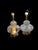 1950s Pair of Mid-Century Modern Murano Style Blue Bullicante Glass Lamps For Sale - Image 11 of 12