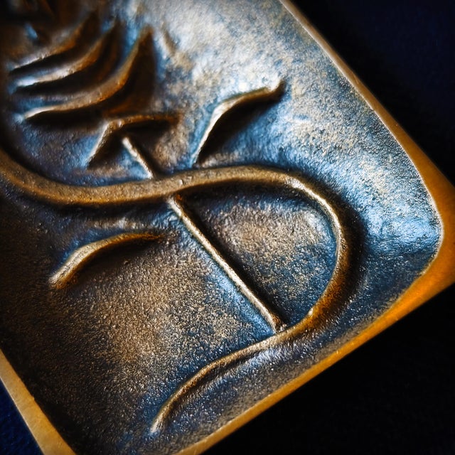 Brutalist Bronze Caduceus Ashtray and Trinket Tray by Alfieri Gardone for Lauterbach, France, 1960s For Sale - Image 13 of 18