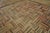 Brown 1890s Multi Brown Geometric Antique American Hooked Rug 4'3" X5'9" Woven Wool Carpet For Sale - Image 8 of 14