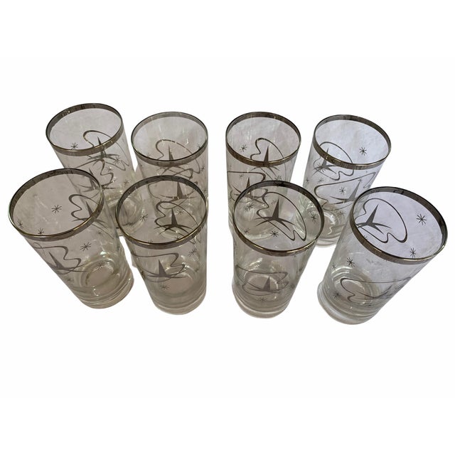 Mid-Century Modern Mid 20th Century Modern Atomic Cocktail Glasses- Set of 8 For Sale - Image 3 of 6