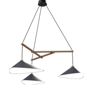 Emily Group of Three Chandelier Light in Anthracite Semi-Matte by Daniel Becker for Moss Objects For Sale