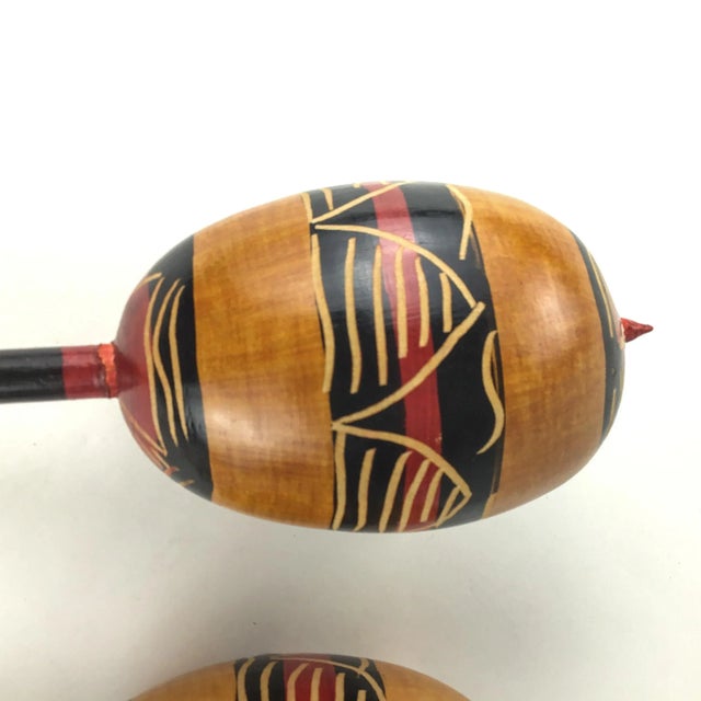 1980s Vintage Gourd Salsa Music Hand Shakers Haiti For Sale - Image 5 of 10