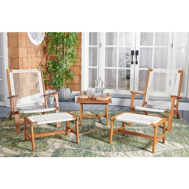 Chantelle 5 Piece Living Set - Natural/White For Sale - Image 4 of 10
