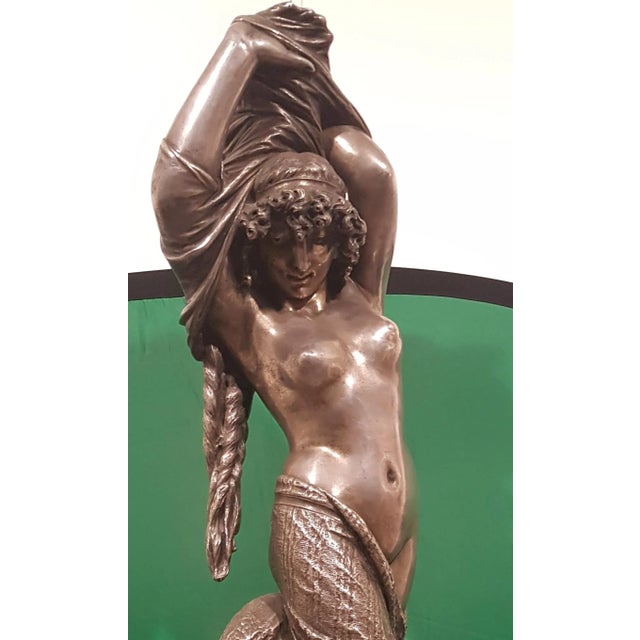 Giuseppe Salvi, Odalisque, Silver-Plated Bronze Sculpture, 1886 For Sale - Image 6 of 7