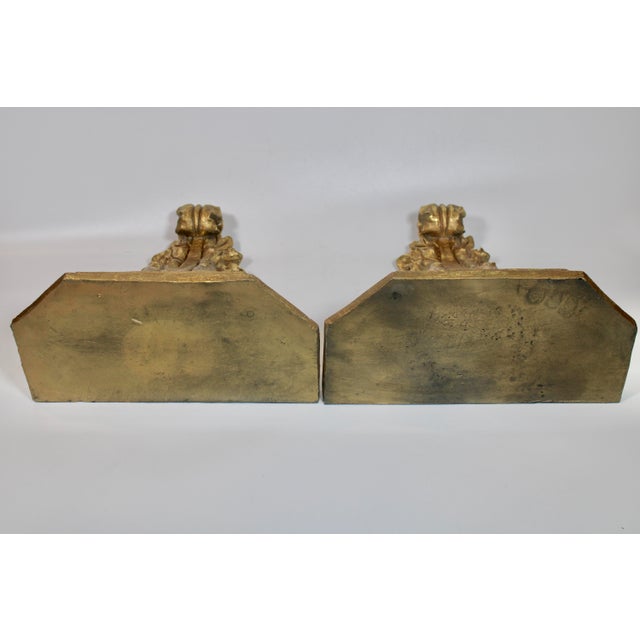 Gold Large Golden Gilt Resin Acanthus Leaf Wall Shelves For Sale - Image 8 of 9