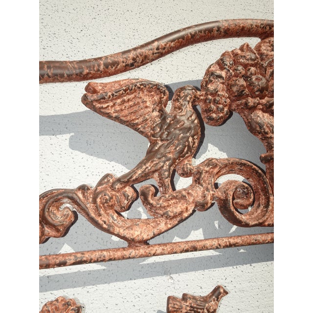 Vintage French Country Brown Crackle Twin Bed Frame ~ Headboard Footboard &Rails For Sale - Image 14 of 18