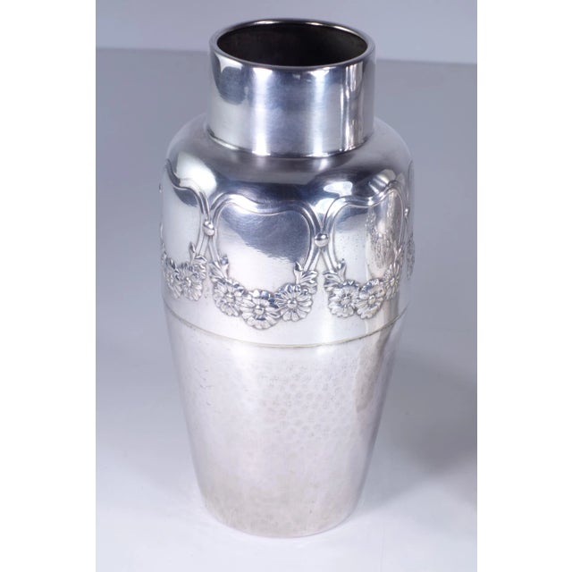 Art Nouveau Silver Metal Vases by Albert Mayer for WMF, 1920s, Set of 2 For Sale - Image 3 of 7