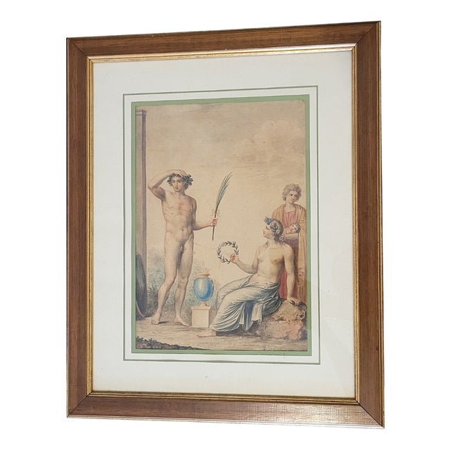 After Appiani, Mythological Scene, Late 18th-Early 19th Century, Watercolor For Sale