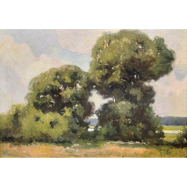 American Anna Hills - Oak Trees in a Pasadena Landscape- c.1919 Oil Painting For Sale - Image 3 of 8