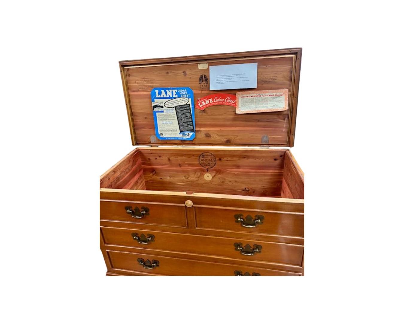 1950s USA vintage チェスト Vintage 1950 Lane Furniture Queen Anne-Style Lowboy Cedar Chest