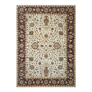 10x14 Handwoven Indian Agra Area Rug - 107053 For Sale