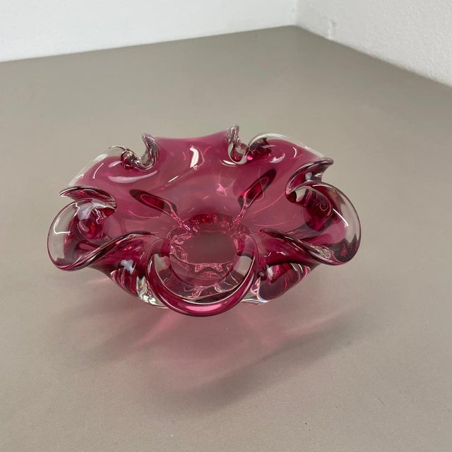 Pink-Purple Murano Glass Shell Ashtray, Italy, 1970s For Sale - Image 6 of 18