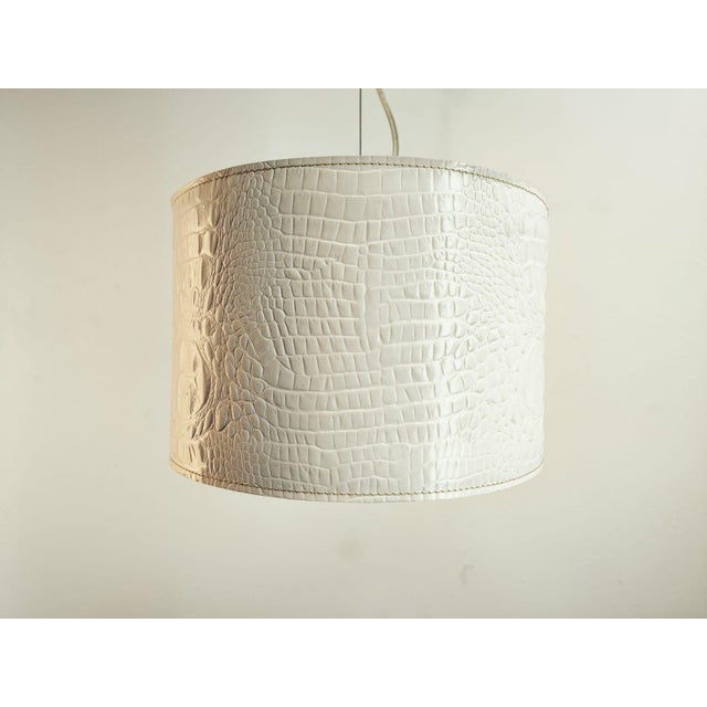 Mid-Century Modern Suspension in White Leather For Sale - Image 3 of 15