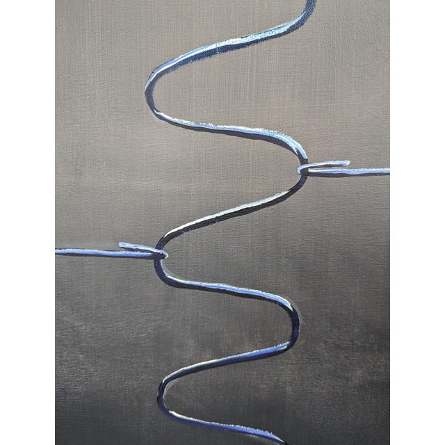 Blue Tommy Taylor "Hostel #2" Contemporary Neutral Toned Realistic Close Up of Mattress Springs, 2023 For Sale - Image 8 of 9
