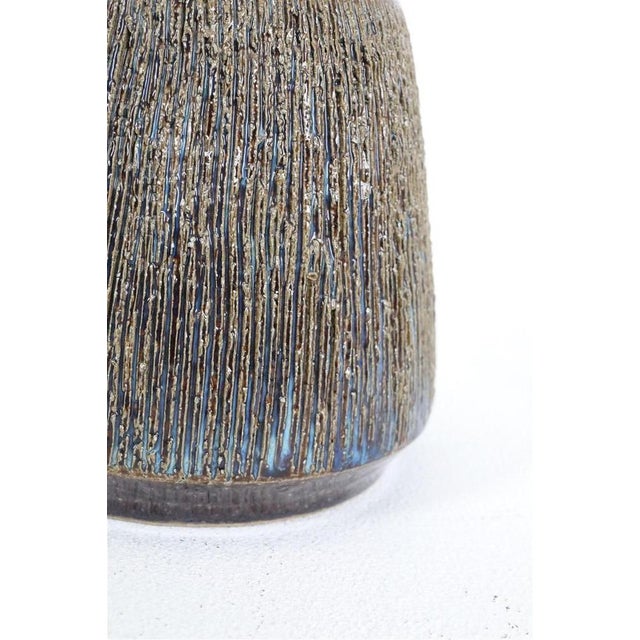 Mid-Century Modern Handmade Ceramic Table Lamp with Jute Lampshade from Søholm, 1960s For Sale - Image 3 of 15