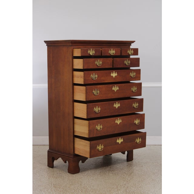 1990s Councill Craftsmen Cherry 10 Drawer Dresser For Sale - Image 5 of 13