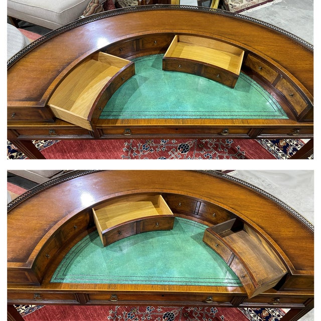 Vintage Regency Carlton House Writing Desk by J. Zonon For Sale - Image 9 of 16