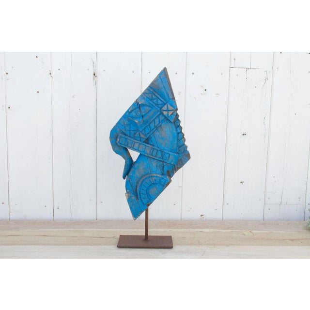 Architectural Robust Indian Carved Horse For Sale In Los Angeles - Image 6 of 9