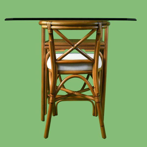 Late 20th Century Tall Rattan Honeymoon Set For Sale In West Palm - Image 6 of 6