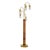 1970’s Mid-Century Modern Rattan & Gold Waterfall Floor Lamp For Sale