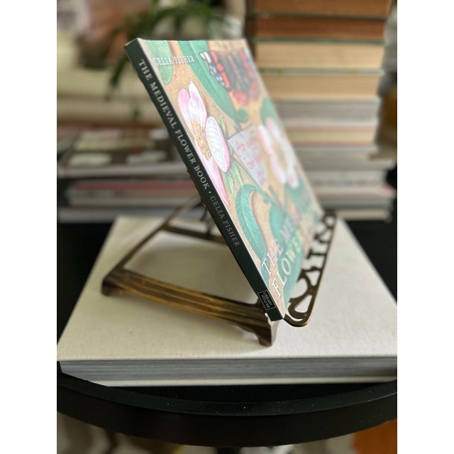 Vintage Ornate Brass Folding Book Stand For Sale - Image 9 of 12
