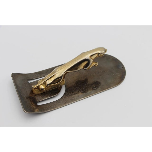 1970s Large Vintage Jaguar Metal Paper Clip For Sale - Image 6 of 13