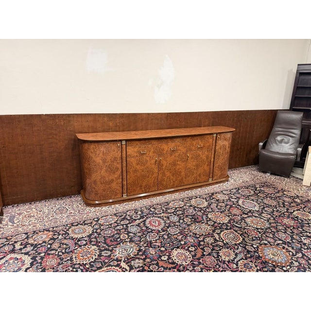 Antique Italian Burl Wood Sideboard For Sale - Image 3 of 18