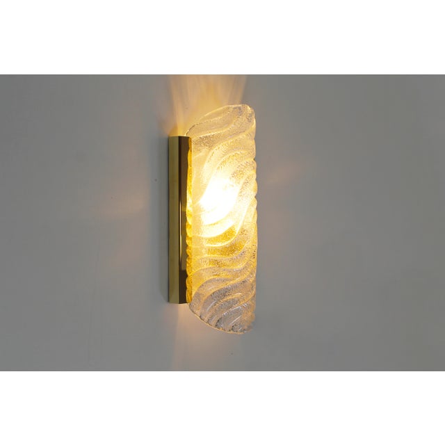 Vintage Wall Lamps in Glass and Brass from Fischer Leuchten, 1970s, Set of 2 For Sale - Image 9 of 11