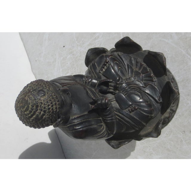 Metal Liao Dynasty Style Seated Buddha For Sale - Image 7 of 12