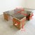 1970s Retro Vintage Cork Square Bronze Glass Coffee Table For Sale - Image 10 of 11