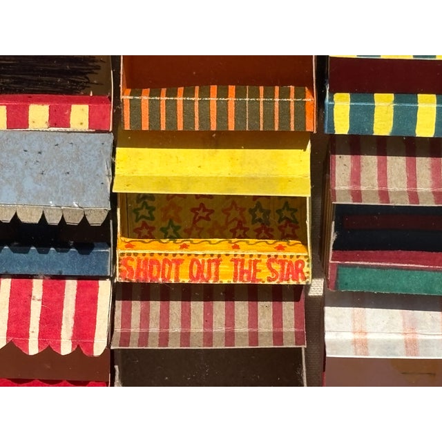 Late 20th Century Carnival /Circus / Train Tents - An Artisan Collection of Handmade Decorative Models in Shadowbox Display For Sale - Image 11 of 13
