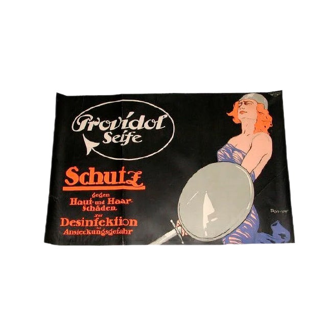 Art Nouveau Providol Soap Advertising Poster by C. Behrens for Trumpf, 1909 For Sale