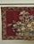 51" x 36" French Wall Hanging Tapestry Jacquard Acanthus Floral Still Life Red. Circa 21st Century. Measurements: 36" H x...