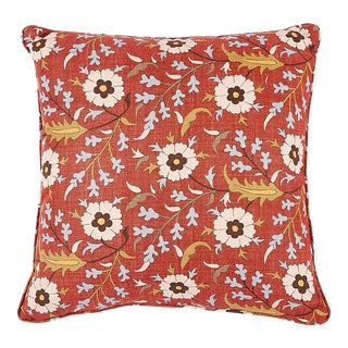 Schumacher Floralia 22" Pillow in Pompeii For Sale