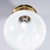 Large White Mottled Glass Orb Ceiling Lamp, 1950s For Sale - Image 4 of 11