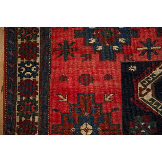 Traditional 1920s Antique Persian Northwest Stepped Medallion Wool Rug For Sale - Image 3 of 12