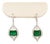 Late 20th Century Pair of 18k Colombian Emerald Earrings For Sale