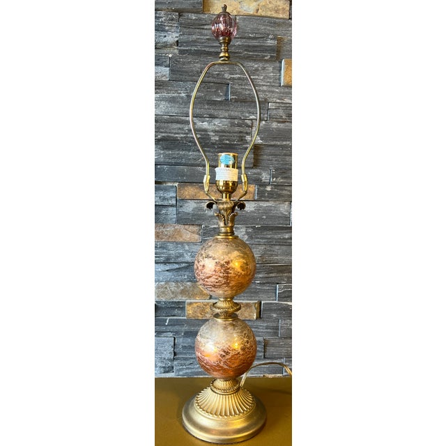 Contemporary John Richard Copper Glass Orb Table Lamp For Sale - Image 3 of 12