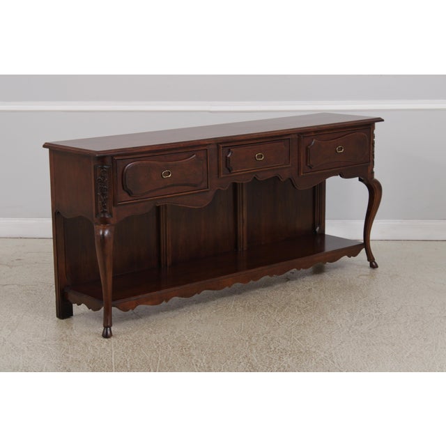 French Country Mt Airy Cherry 2 Tier Country French Style Sideboard For Sale - Image 3 of 15