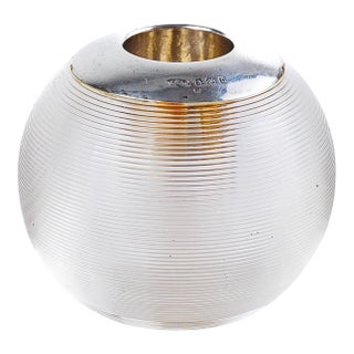 Antique 1887 Victorian Sterling Silver & Glass Match Striker- John Grinsell & Sons For Sale