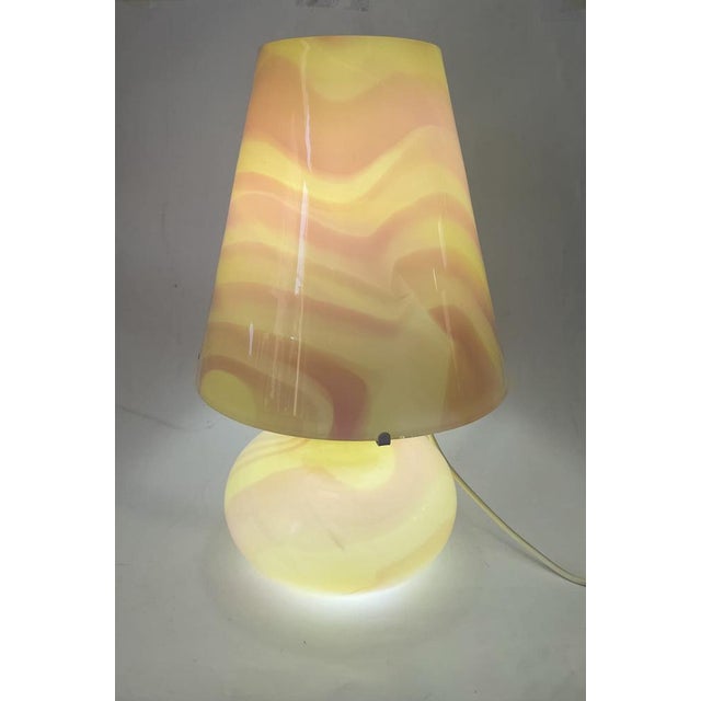 Pink Murano Glass Table Lamp attributed to Maestri Di Murano, 1970s For Sale - Image 3 of 15
