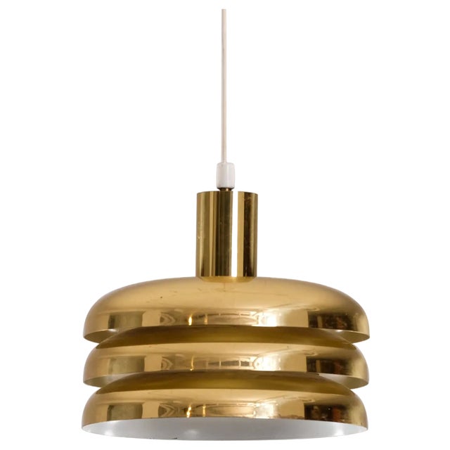 Brass Pendant Light by Hans-Agne Jakobsson, 1960s For Sale