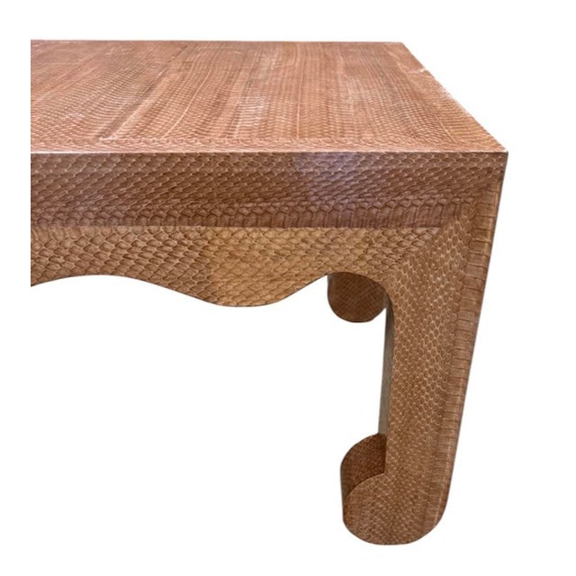 French Ming Leg Toffee Coffee Table For Sale - Image 3 of 8