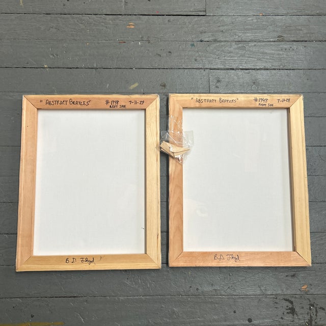 2020s Two Contemporary Original “Abstract Beatles” Paintings by b.d. Floyd - Set of Two For Sale - Image 5 of 5