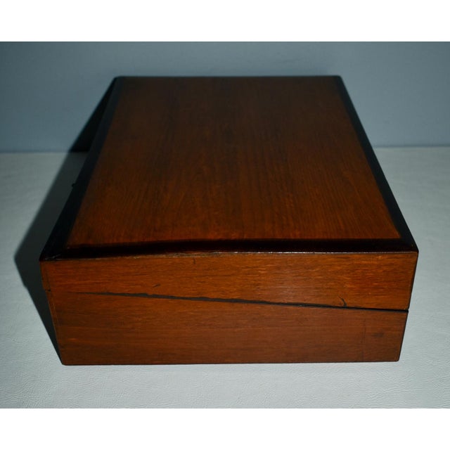Vintage Decorative Lined Wooden Box For Sale - Image 11 of 13