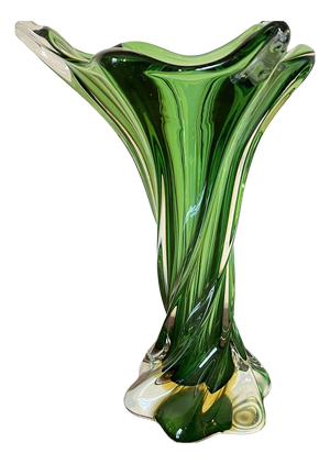 Vintage Murano Submerged Woven Vase, 1960s