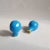 Large Modern Blue Ceramic Finials - a Pair For Sale - Image 4 of 4