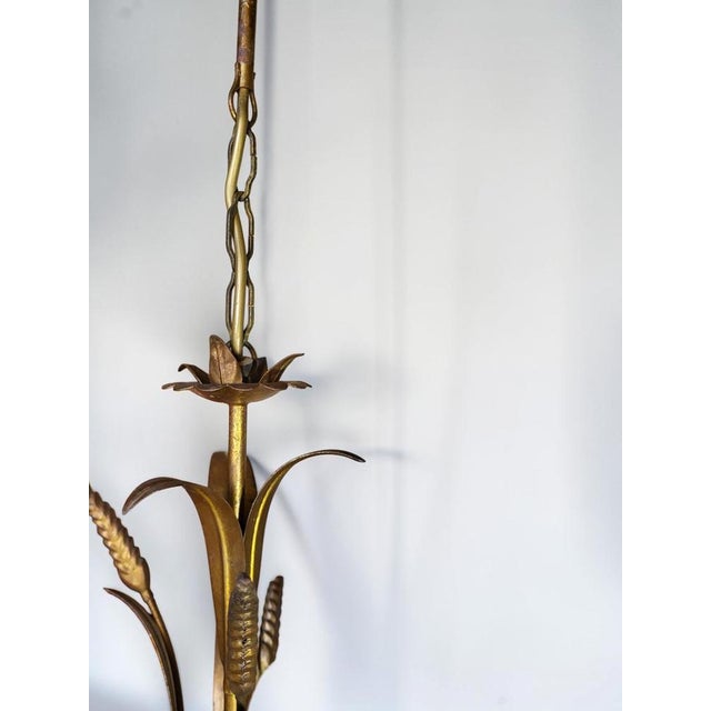 1970s Hollywood Regency Gilt Metal Pendant Light from Hans Kögl, 1970s For Sale - Image 5 of 14