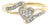 10K Yellow Gold Diamond Accent Filigree Heart Promise Ring (I-J Color, I3 Clarity) - Size 6 For Sale