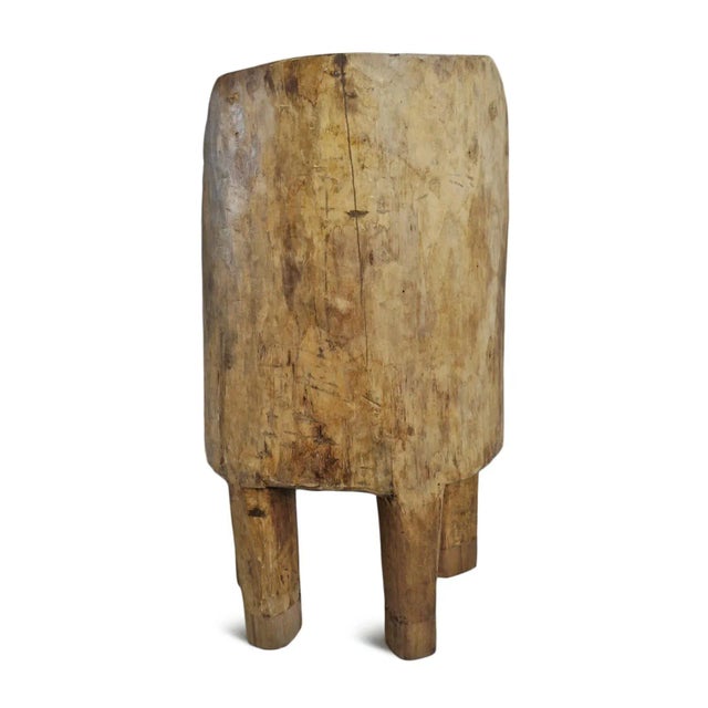 Mid 20th Century Vintage Naga Carved Wood Tribe Chair For Sale - Image 4 of 5